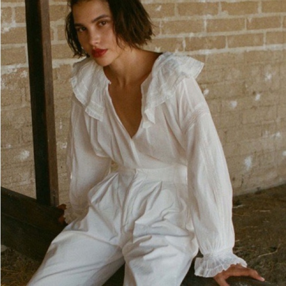 NWOT Doen Joliette top white
